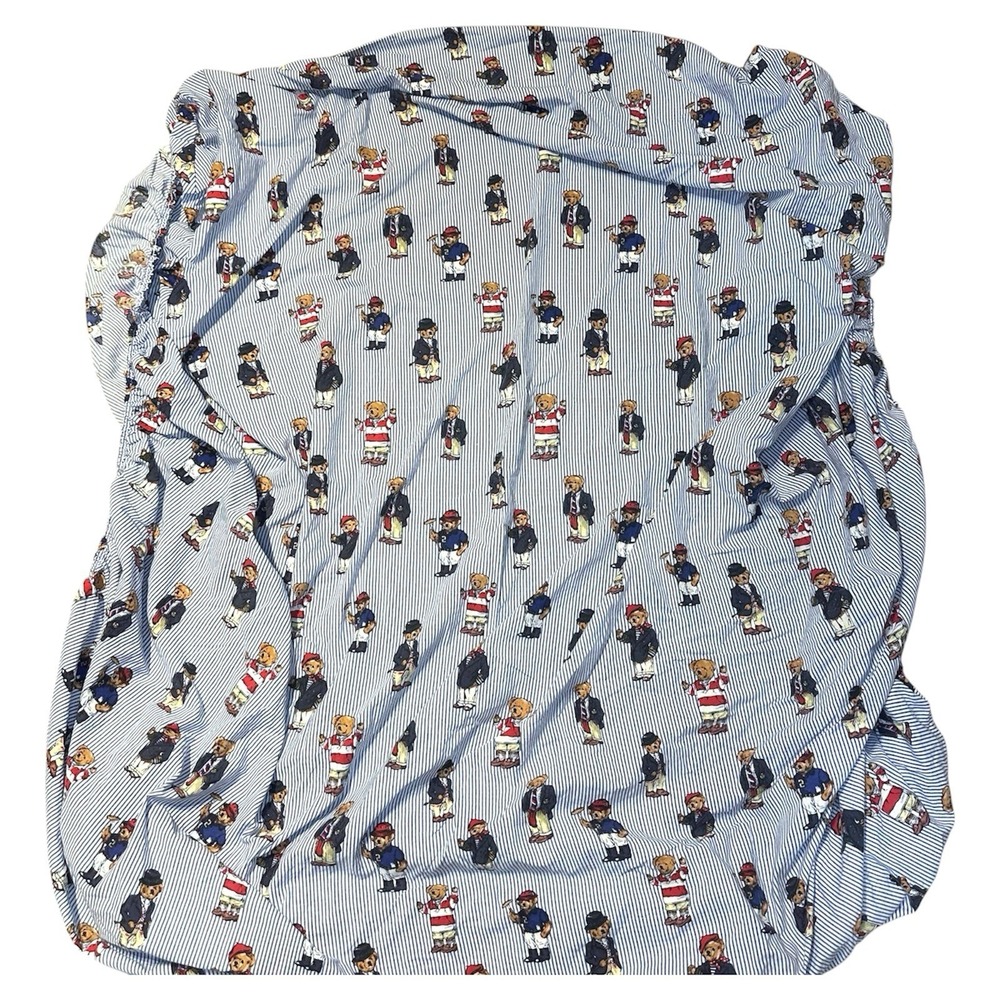 Lauren Ralph Lauren Polo Bear FULL DOUBLE FITTED SHEET ONLY Teddy Bear